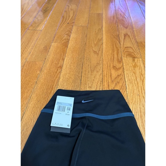 New Nike One Dri-FIT Training Leggings XS Women's Black Teal Athletic Pants - Picture 10 of 14